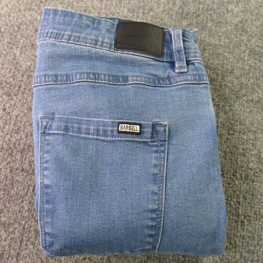 Barbell Apparel Jeans Mens 32x32 Light Wash Denim Blue Athletic Fit Straight Leg